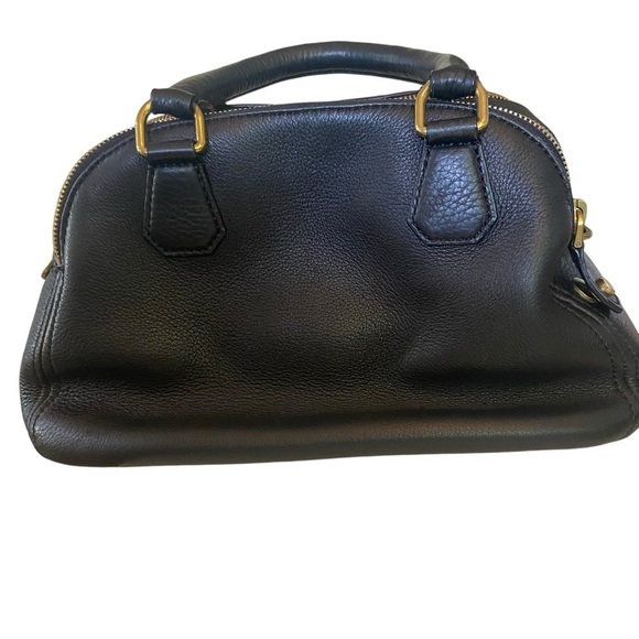 J. Crew Leather Black medium biennial satchel. Handbag w alt shoulder strap - Picture 3 of 13